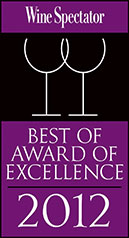 Wine Spectator Best of Award of Excellence 2012 Moderne Barn