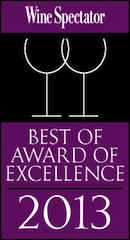 Wine Spectator Best of Award of Excellence 2013 Moderne Barn