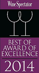 Wine Spectator Best of Award of Excellence 2014 Moderne Barn