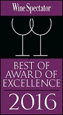 Wine Spectator Best of Award of Excellence 2016 Moderne Barn
